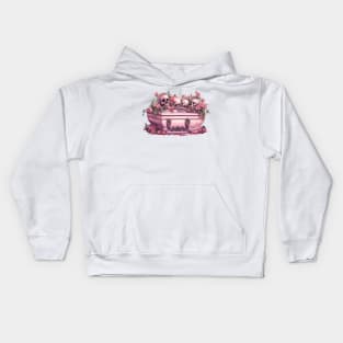 Pink Halloween Coffin Kids Hoodie